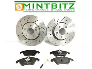 Mercedes E-Class E250 CDi W212 09-16 Front Drilled Brake Discs Pads Sensor 322mm - Picture 1 of 4