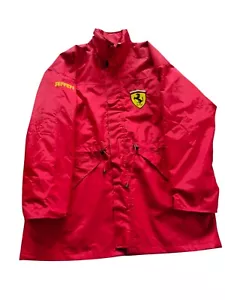 Vintage FERRARI RAIN OVERCOAT size XL Red Mens - Picture 1 of 10
