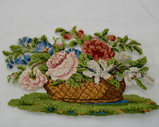 Petit Point Stickerei Blumenkorb Blumen 11cm