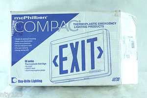 MCPHILBEN CXL3RW Compac Thermoplastic Exit Sign - Picture 1 of 4
