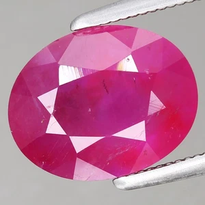 3,52 quilates 9,8 x 7,8 mm ovalado natural rojo rosado rubí Madagascar (relleno de vidrio térmico) - Imagen 1 de 4