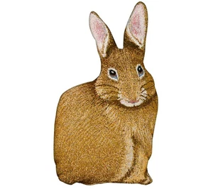 Manuelle Holzarbeiter & Weber Hase Hopfen Hase Aufzucht Kaninchen geformtes Kissen, 17,5 Zoll - Bild 1 von 1