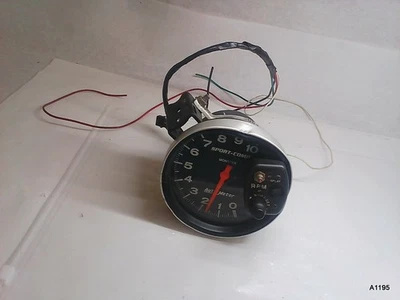 5" Autometer 3904 Sport Comp Monster Tach w/Shift Light 0-10,000 RPM Tachometer - Image 1 of 4