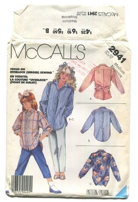 McCall's 2941 Girls' Blouses & Pants SZ 8-10 UNCUT 1987 - Image 1 of 3