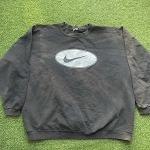 Felpa Nike vintage uomo XL nera anni 90 made in USA logo ovale centrale swoosh - Foto 1 di 11