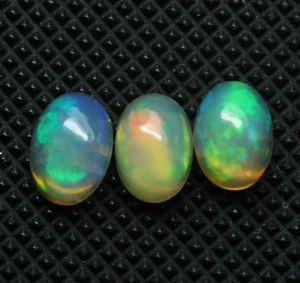 Opal Cabochon Gemstone Natural Ethiopian Opal Oval Cabochon Set Loose Opal 7X5MM - Picture 1 of 5