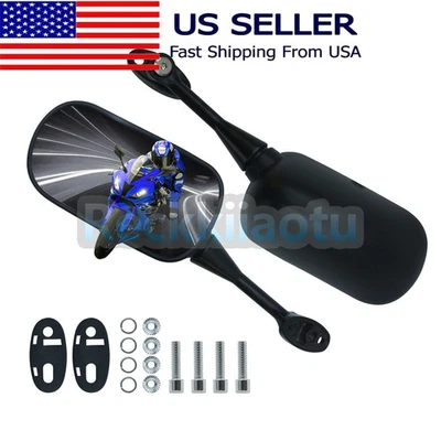 Espejos retrovisores negros para Honda CBR500R 13-19 Hyosung GT125R GT250R GT650R/S Foto 1 de 4