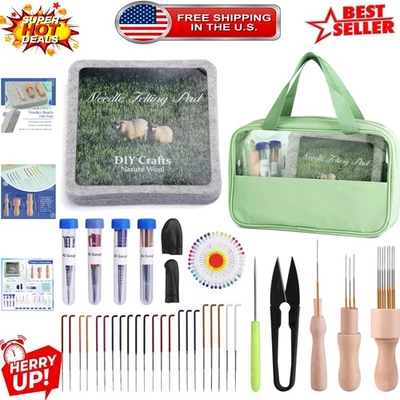 Exclusive Felting Set: 6"x6" Pad, 40 Needles & Essential Tools for Creators - Image 1 of 4