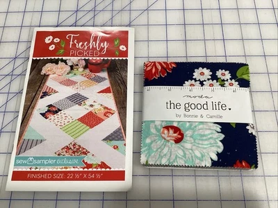 Moda fabrics: The Good Life Charm Pack and Table Runner Pattern Kit - Image 1 of 4