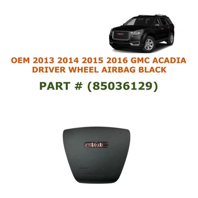 GMC Acadia 2013 2014 2015 2016 rueda del conductor airbag negro 85036129 Foto 1 de 4