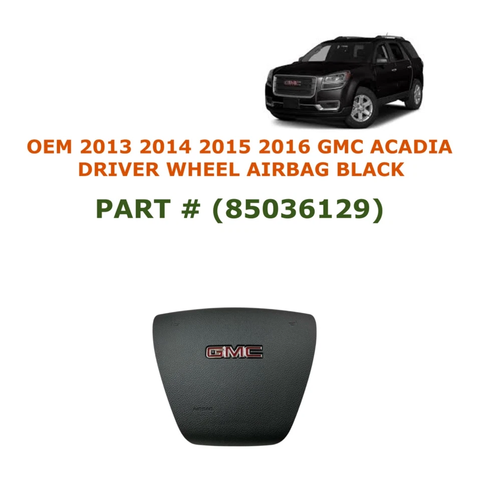 GMC Acadia 2013 2014 2015 2016 rueda del conductor airbag negro 85036129 Foto 1 de 4