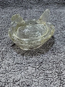 Boyd Glass Slag miniatura gallina en nido sal - B32 - Imagen 1 de 5