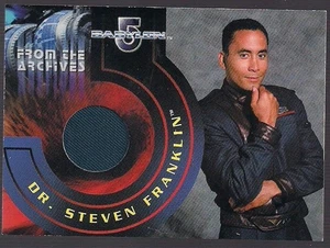 COMPLETE BABYLON 5 RA 2002 RICHARD BIGGS AS DR. FRANKLIN WARDROBE RELIC CARD C5 - Picture 1 of 2