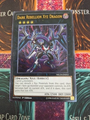 Yugioh Dark Rebellion Xyz Dragon NECH-EN053 Ultimate Rare 1st Edition Near Mint - Image 1 of 4