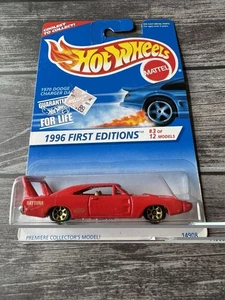 1996 Hot Wheels First Editions Red 1970 70 Dodge Charger Daytona #3 Gold 7 Spoke - Picture 1 of 5
