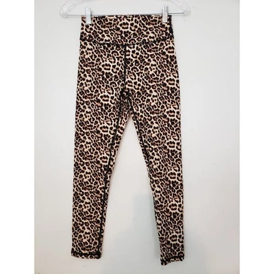 (O5) Y2K Zyia Active Mujer Pantalones Talla 4 Marrón Estampado Animal Leggings Mobwife Yoga Foto 1 de 4