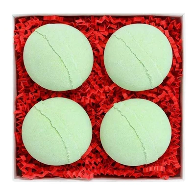 Large Jumbo Bath Bombs Gift Set Lemon Eucalyptus 4 x 190g - Image 1 of 4