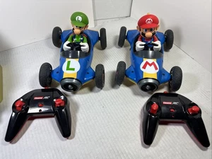 Carrera RC Mario Kart Mach 8 Mario And Luigi Cars and Remotes - No Charger - Picture 1 of 9
