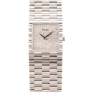 Piaget White Gold Tradition Watch Ref. 9131 with Pave Dial - Picture 1 of 7