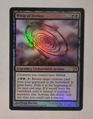 MTG Whip of Erebos Foil 110/249 Theros Rare - Light Play - Image 1 of 2