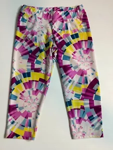 Under Armour HeatGear Colorful Geometric Capri Crop Compression Pants Leggings M - Picture 1 of 4