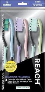 Reach Essentials Toothbrush with Toothbrush Caps, Soft Bristles 6 count - Picture 1 of 3