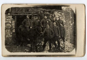 Portrait groupe militaires régiment chasseurs - CPA Ancienne photo an. 1910 - Imagen 1 de 1