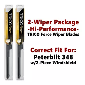 Hi-Performance 2-pk Wipers fits 2010+ Peterbilt 348 2-Pc Windshield - 25180x2 - Bild 1 von 12