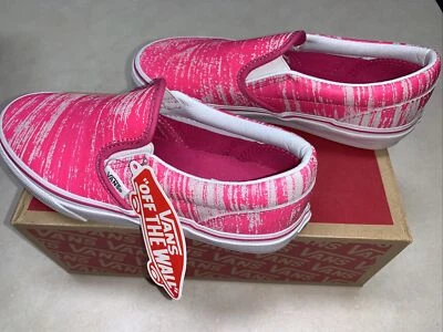VANS CLASSIC SPLATTER SLIP ON ROSA NEON TAMANHO 3Y NOVO NA CAIXA - Imagem 1 de 4