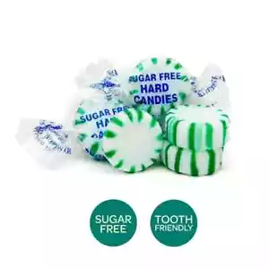 Spearmint Sugar Free Bulk Hard Vending Candies 2 LBs Candy FREE SHIP 48 States - Picture 1 of 5