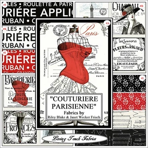 RILEY BLAKE J WECKER FRISCH "COUTURIERE PARISIENNE" RETRO PARIS THEMA STOFFE - Bild 1 von 11