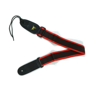 Elektro-Akustikgitarre Bassgurt Webart verstellbare Länge schwarz und rot - Bild 1 von 4