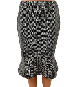 MARC CAIN Gr. N4 DE 40 M Damen Rock Schwarz Beige Trumpet Knielang - Bild 1 von 8