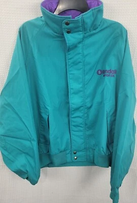 Chaqueta Swingster De Colección Nueva de Lote Antiguo Verde Azulado/Púrpura Talla XL Bordada Kendall Motor Oil EE. UU. Foto 1 de 4