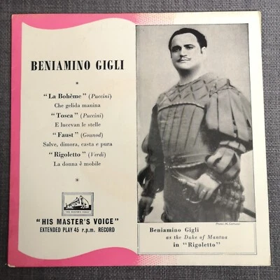 Beniamino Gigli – Operatic Arias. Classical EP. 7ER 5081 - Image 1 of 2