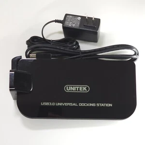 UNITEK USB 3.0 Universal Docking Station HDMI VGA Audio LAN Ports Model Y-3704 - Picture 1 of 4