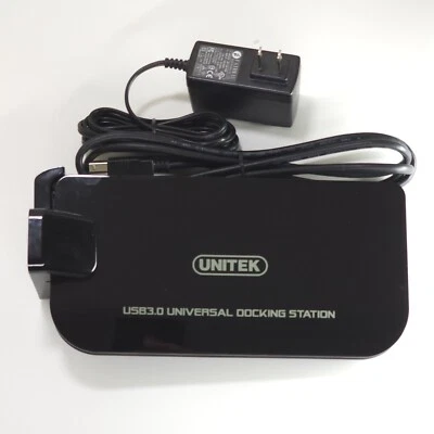UNITEK USB 3.0 Universal Docking Station HDMI VGA Audio LAN Ports Model Y-3704 - Image 1 of 4