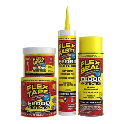 Flex Seal Flood Protection, Waterproof, Removable, Rubberized