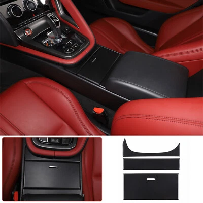 Cubierta de panel portavasos de agua negro mate para Jaguar F-TYPE 2013-2024 EE. UU. Foto 1 de 4