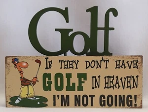 Golf Table Top Novelty Humorous Sign Plaque - Picture 1 of 1