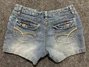 Unionbay Jean Shorts Girls Size 14 Blue Flap Embroidered Pockets - Picture 1 of 9