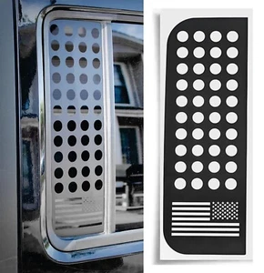 Matte US Flag Rear Window Glass Cover Sticker for Jeep Wrangler JL JT 2018-2025 - Picture 1 of 10