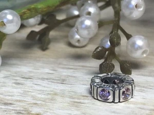 Authentic Pandora Northern Lights Trinity Spacer Light Pink CZ 790368PCZ - Foto 1 di 3