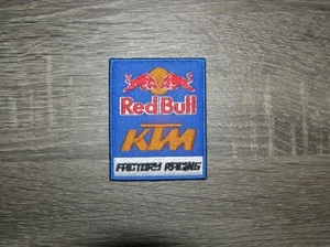 Red Bull KTM Factory Racing Motorsports Energy Drink Iron On Patch 2.5" x 3.25" - Picture 1 of 2