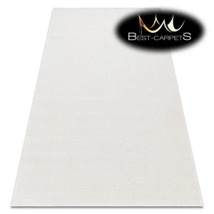 Modern Flat Woven RUG 'TIMO' practical easy to clean outdoor durable white - Picture 1 of 10