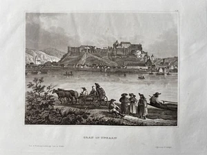 1840 Antique Print; Gran / Esztergom in Ungarn, Hungary from Meyer's Universum - Picture 1 of 2