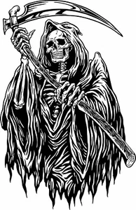 Grim Reaper Monster Zombie Dr Death Scythe Truck Window Wall Vinyl Decal Sticker - Bild 1 von 5