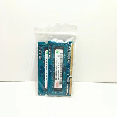 4GB 2x2GB DDR3 Hynix 4GB PC3-10600S DDR3-1333 204-Pin SODIMM HMT325S6BFR8 - Image 1 of 2