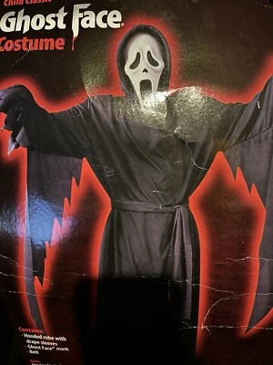 Disfraz Cara Fantasma Talla Única Se Ajusta Hasta Talla 12 Scre4m Niño Clásico NUEVO Foto 1 de 4