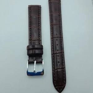 CINTURINO PER OROLOGIO PELLE MARRONE STAMPA COCCO 16MM - Foto 1 di 4